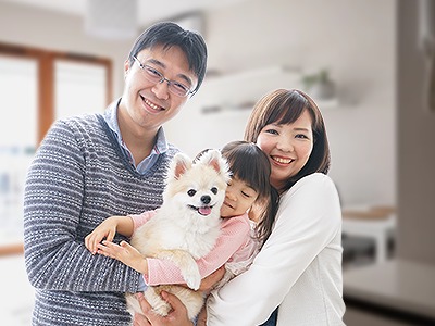 駒ケ根市のペットのいる家族